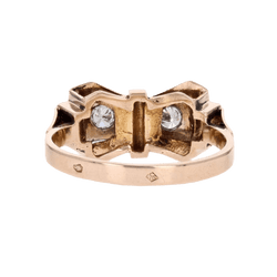 Bague Tank en or rose et diamants - Castafiore