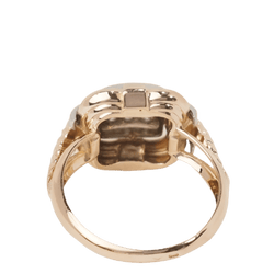 Bague Tank en or rose et diamants - Castafiore