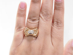 Bague Tank en or rose et diamants - Castafiore