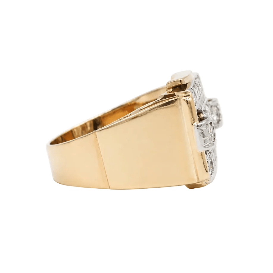 Bague Tank en or rose et diamants - Castafiore