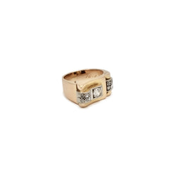 Bague Tank en or rose et diamants - Castafiore