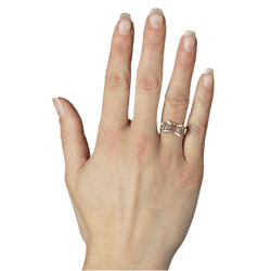 Bague Tank en or rose et diamants - Castafiore