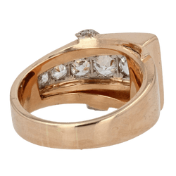 Bague Tank en or rose et diamants - Castafiore