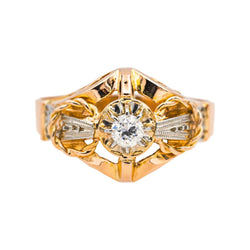 Bague Tank en or rose, or blanc et diamant - Castafiore