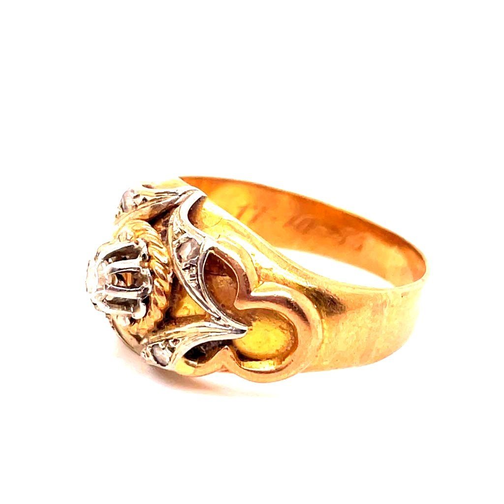 Bague Tank en or rose, or jaune, or blanc, et diamants - Castafiore