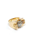 Bague Tank en or rose, platine et diamant - Castafiore