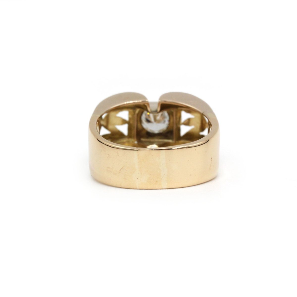 Bague Tank en or rose, platine et diamant - Castafiore