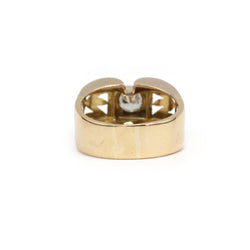 Bague Tank en or rose, platine et diamant - Castafiore