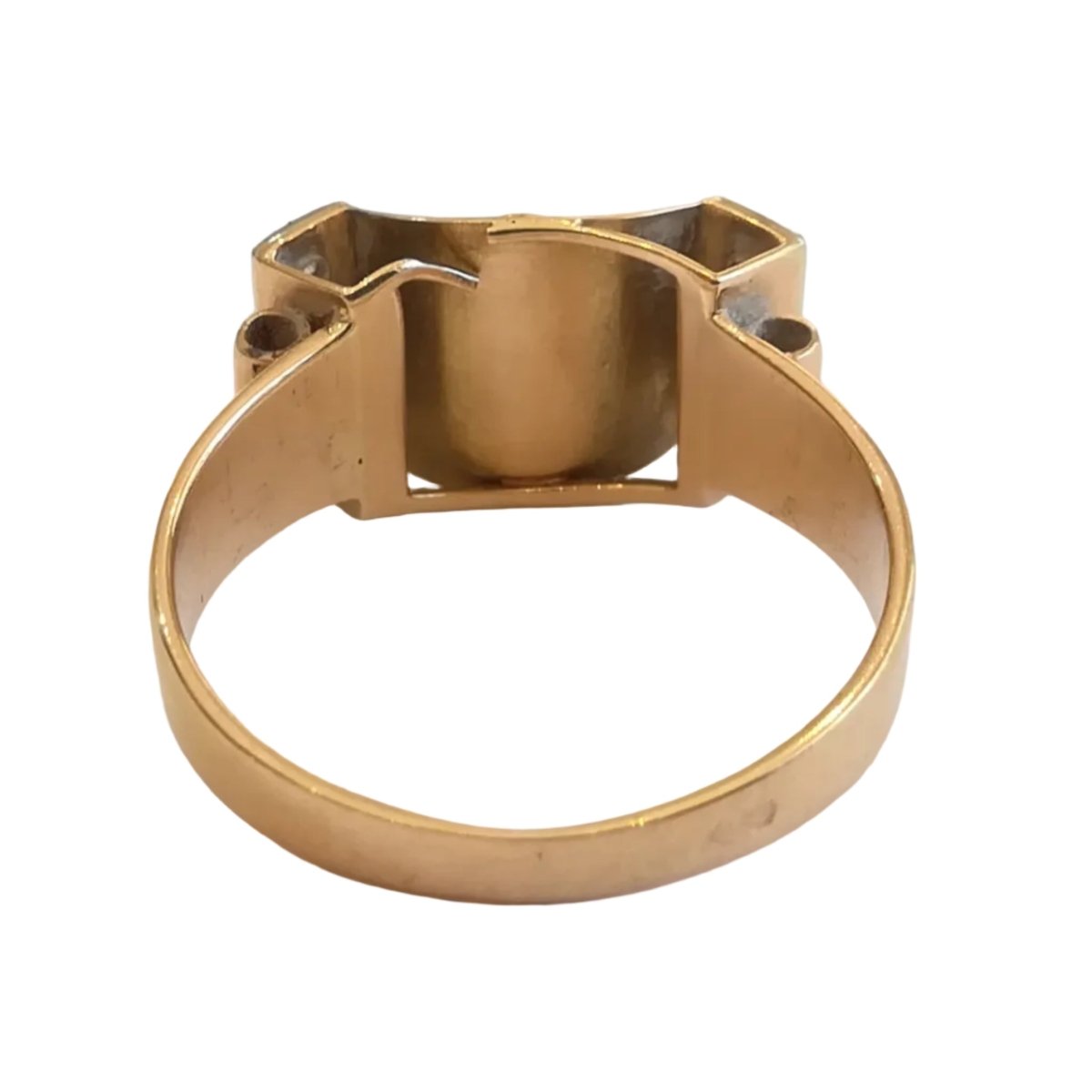 Bague Tank en or rose, platine, rubis et diamants - Castafiore