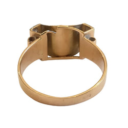 Bague Tank en or rose, platine, rubis et diamants - Castafiore