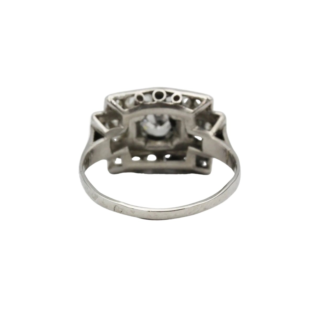 Bague Tank en platine et diamants - Castafiore
