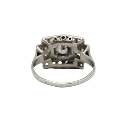 Bague Tank en platine et diamants - Castafiore