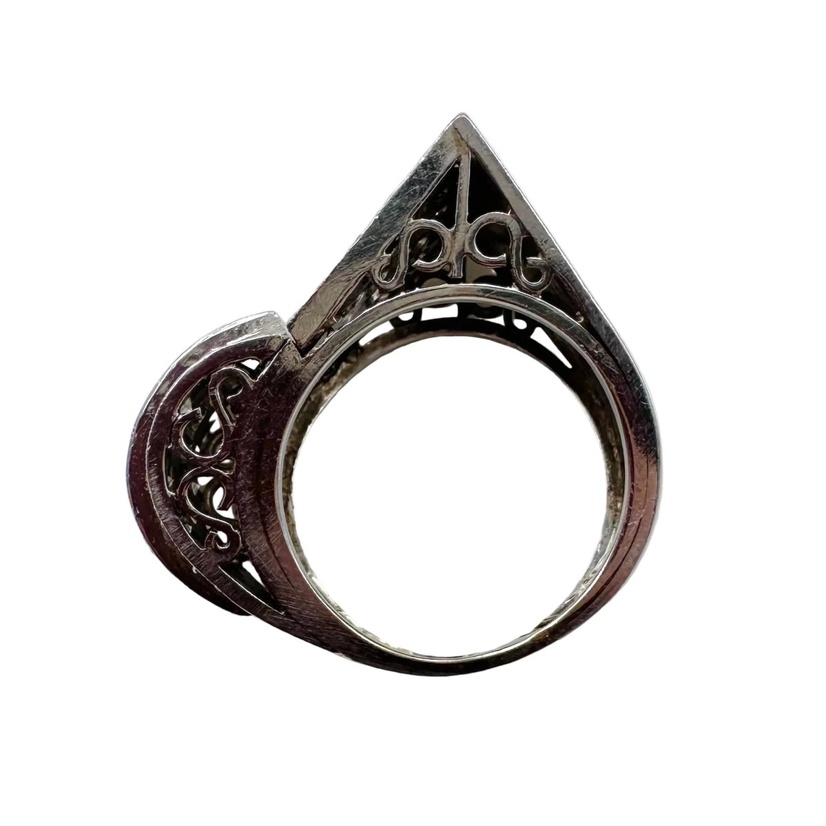 Bague Tank en platine et diamants - Castafiore