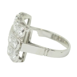 Bague Tank en platine et diamants - Castafiore