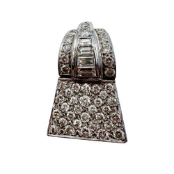 Bague Tank en platine et diamants - Castafiore