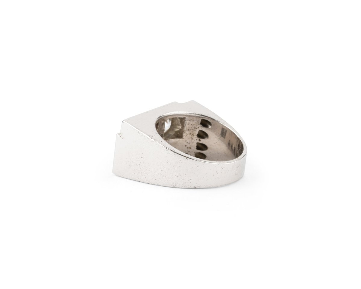 Bague Tank en platine et diamants - Castafiore