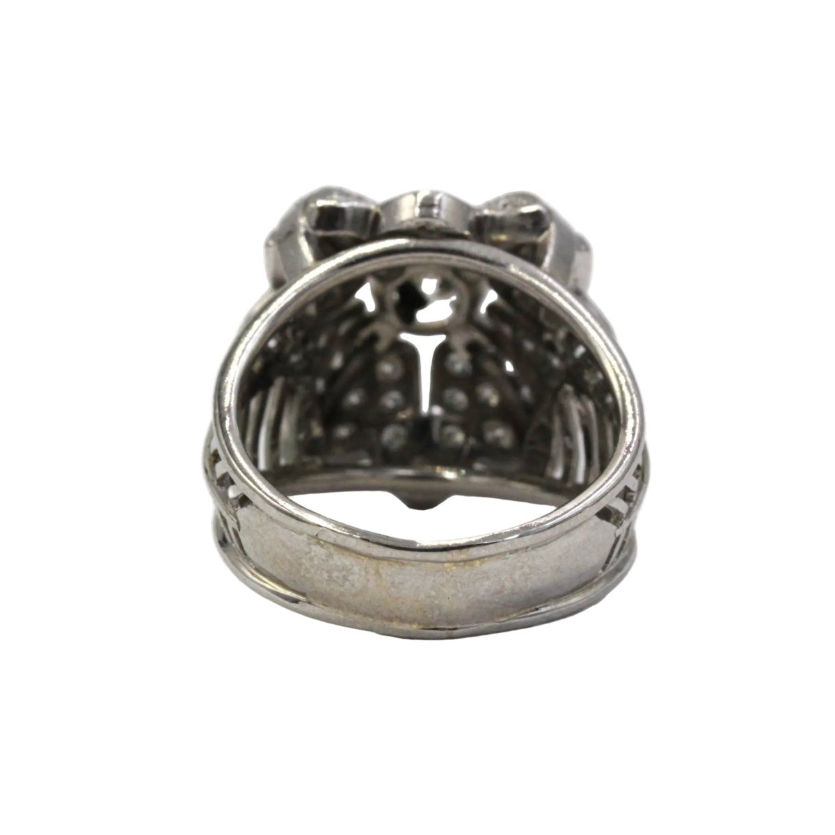 Bague Tank en platine et diamants - Castafiore