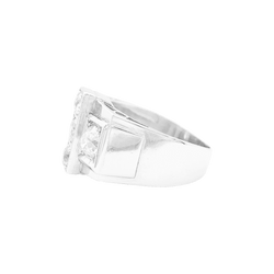 Bague Tank en platine et diamants - Castafiore