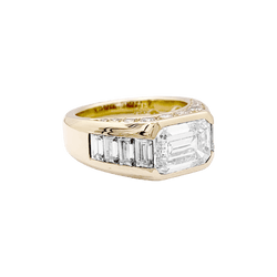 Bague Tank O.J PERRIN en or jaune et diamants - Castafiore
