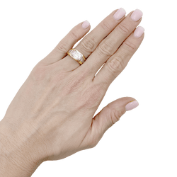 Bague Tank O.J PERRIN en or jaune et diamants - Castafiore