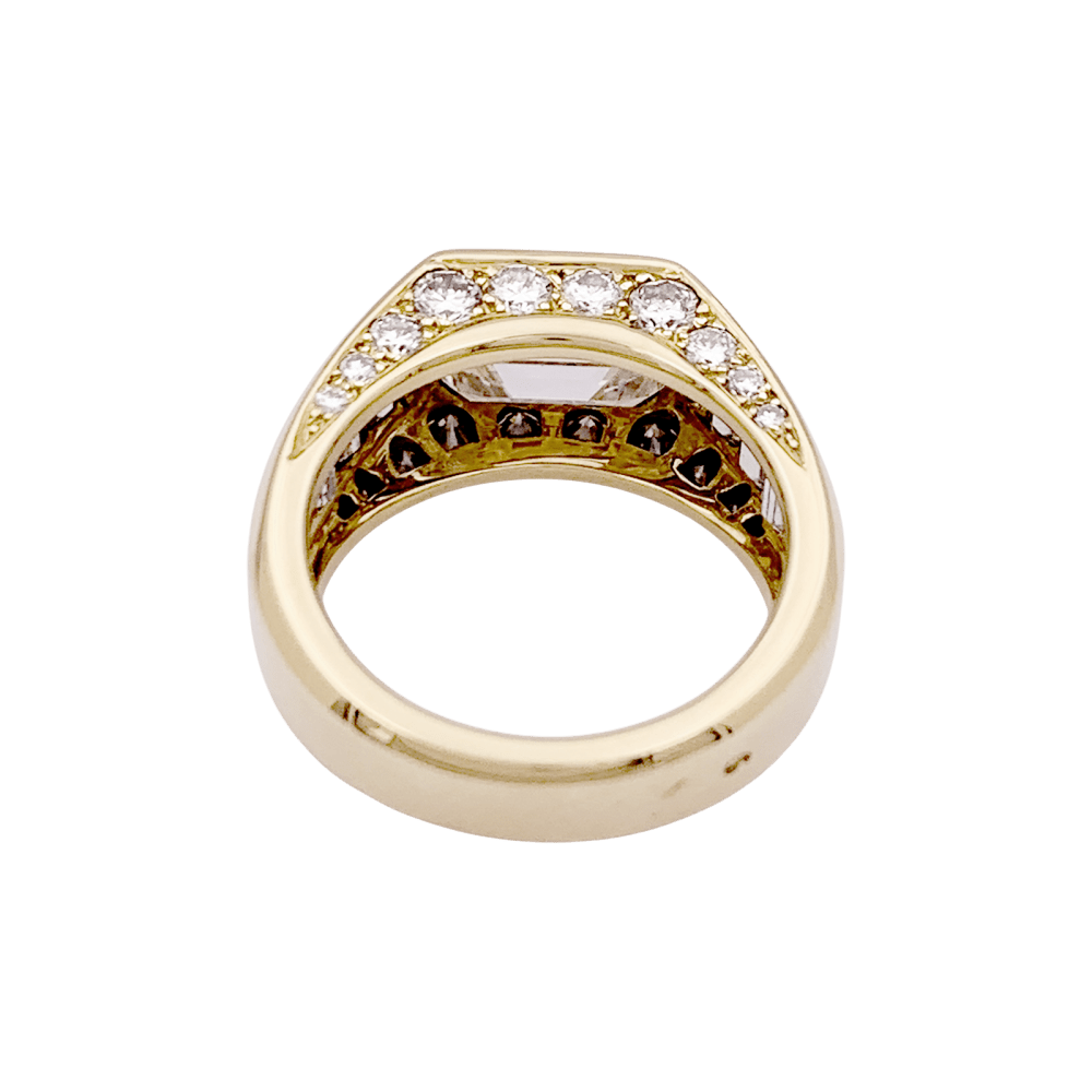 Bague Tank O.J PERRIN en or jaune et diamants - Castafiore
