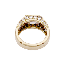 Bague Tank O.J PERRIN en or jaune et diamants - Castafiore