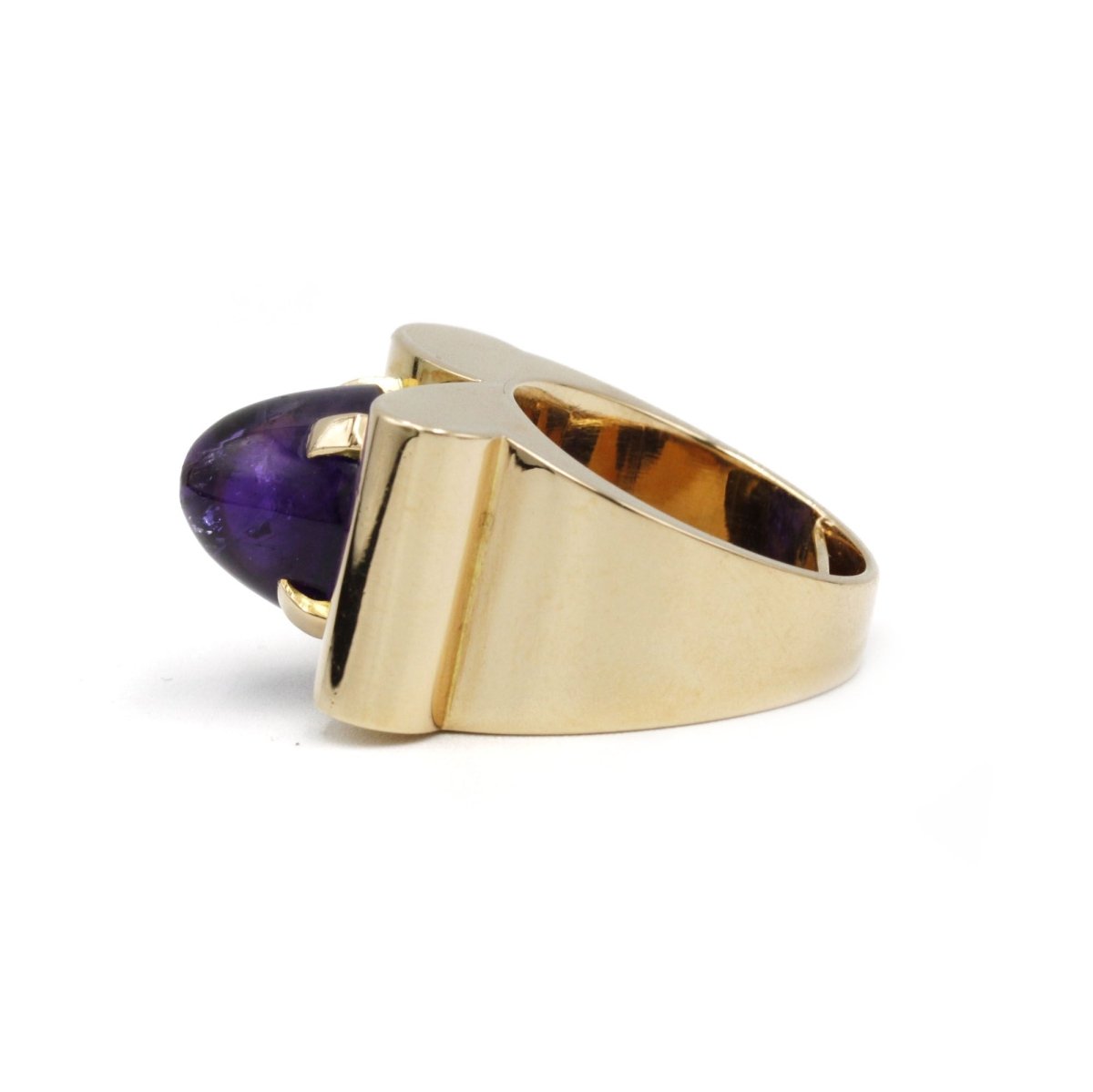 Bague TANK - Or & Améthyste - Castafiore