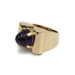 Bague TANK - Or & Améthyste - Castafiore