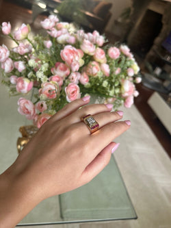 Bague TANK - Or, diamants et rubis - Castafiore