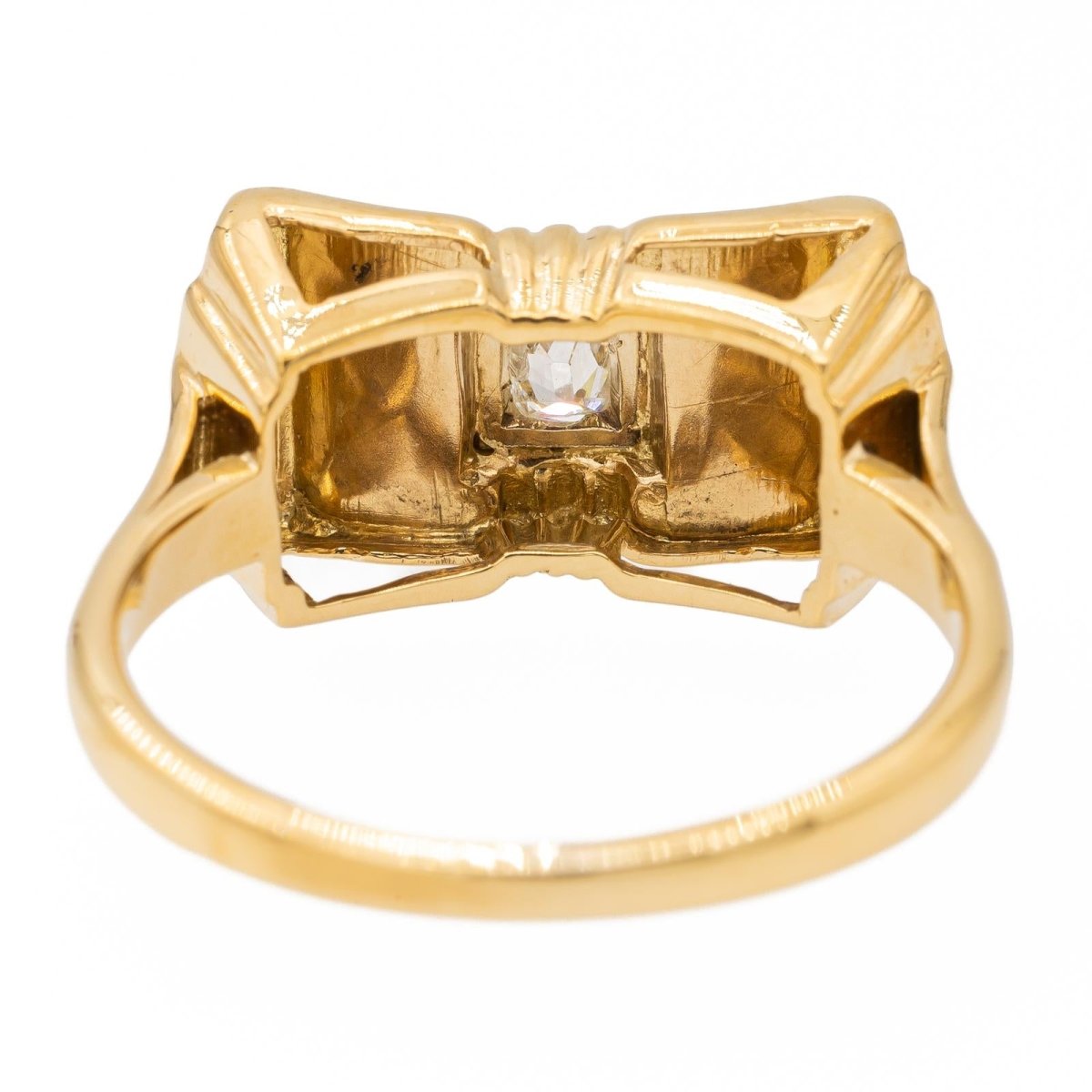 Bague Tank Or jaune Diamant - Castafiore