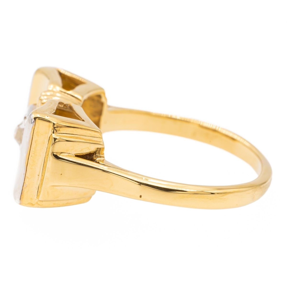 Bague Tank Or jaune Diamant - Castafiore