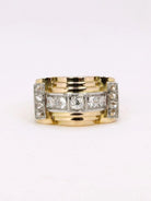 Bague tank or jaune diamants - Castafiore