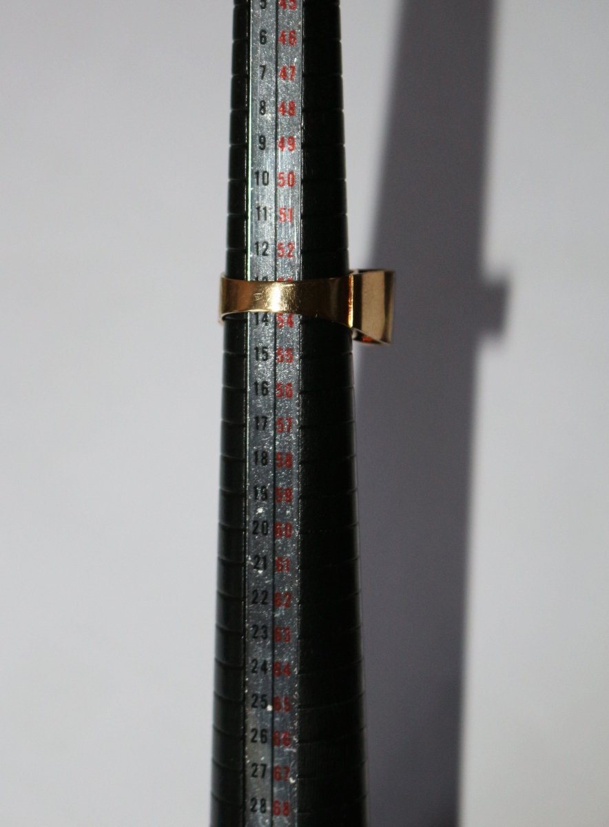 Bague Tank Or Jaune Et Platine, Saphir rose Verneuil Et Diamants - Castafiore