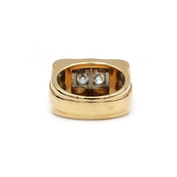 Bague Tank - Or, platine et diamants - Castafiore