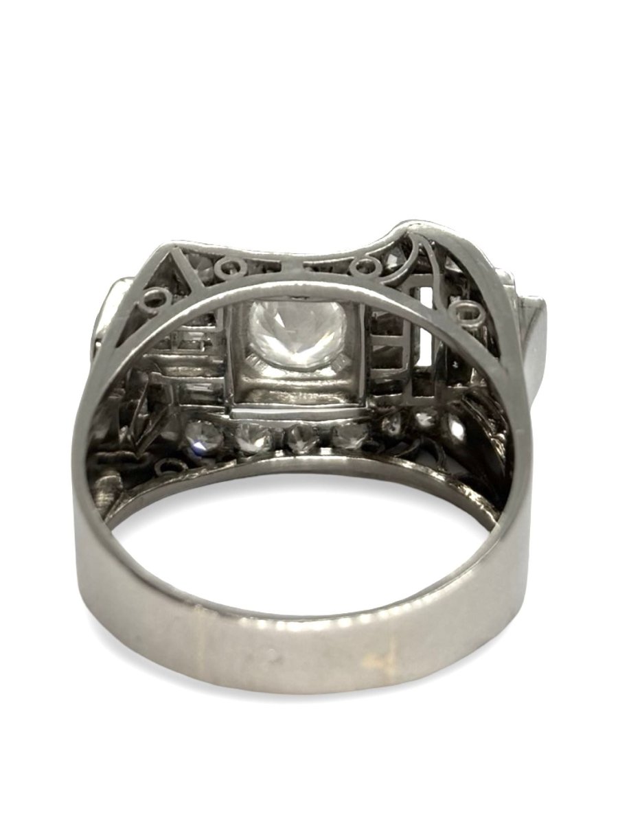 Bague Tank platine et diamants 2,11 ct - Castafiore