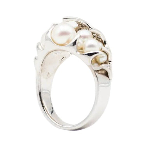 Bague TASAKI en or blanc, perles et diamants - Castafiore