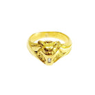 Bague "Tête de lion" en or jaune et diamant - Castafiore