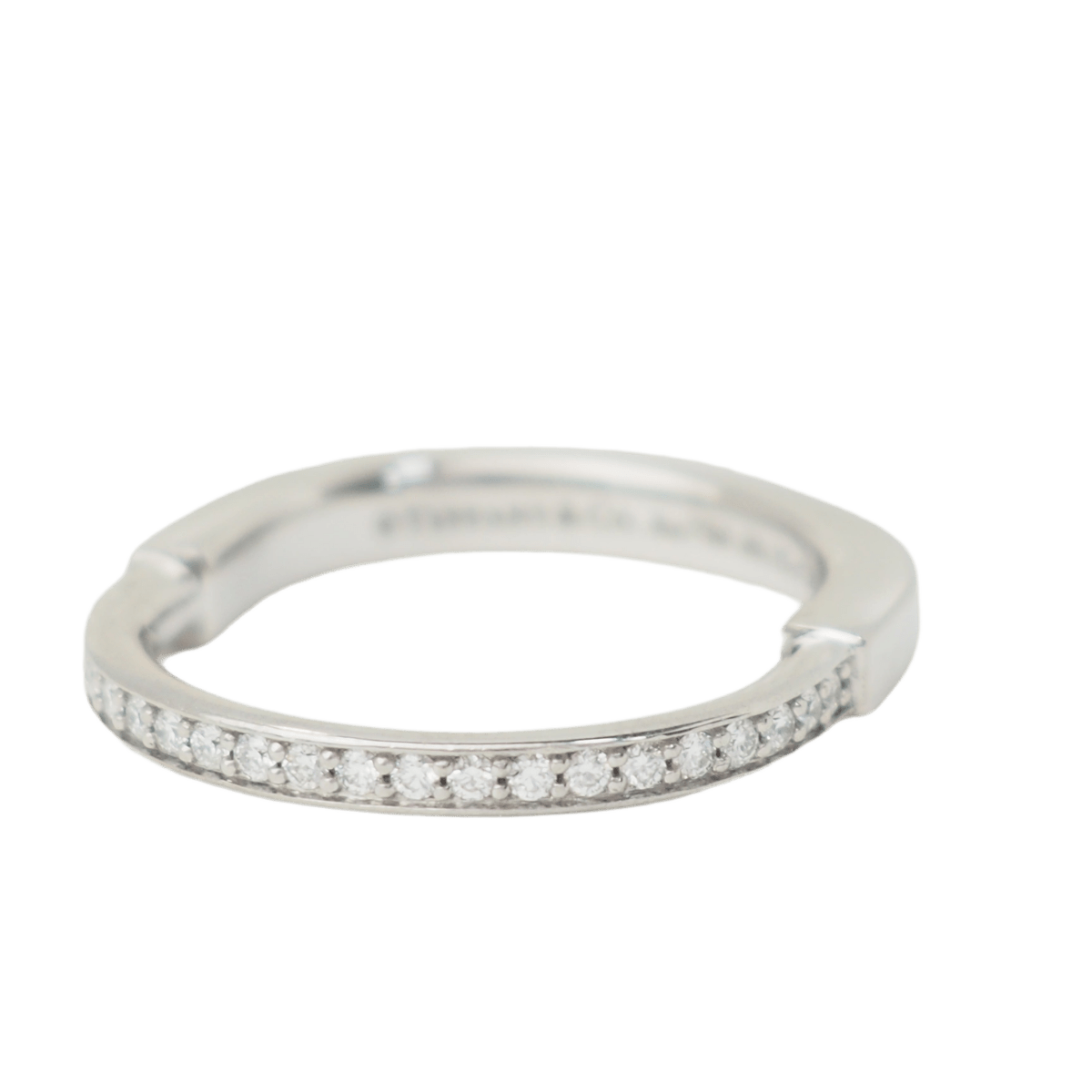 Bague TIFFANY & CO. "Lock" en or blanc et diamants - Castafiore