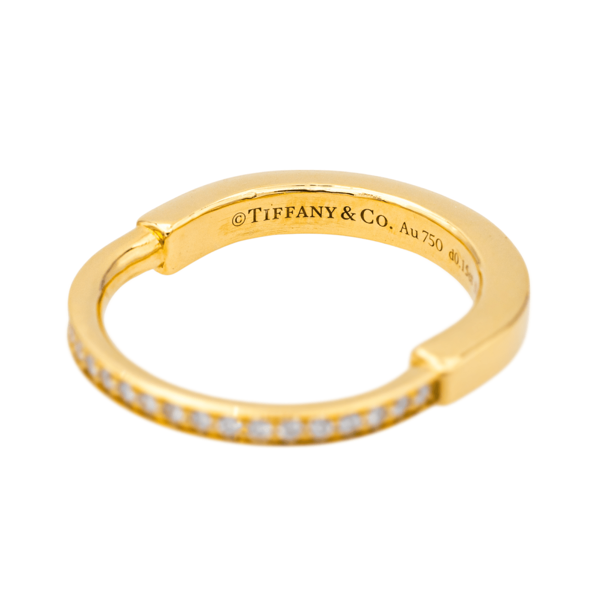 Bague Tiffany & Co Lock en or jaune et diamant - Castafiore