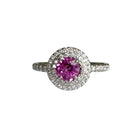 Bague TIFFANY & CO "Soleste" en platine, diamants et tourmaline rose - Castafiore