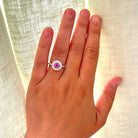 Bague TIFFANY & CO "Soleste" en platine, diamants et tourmaline rose - Castafiore