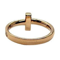 Bague TIFFANY & CO. "Tiffany T" en or rose et diamants - Castafiore