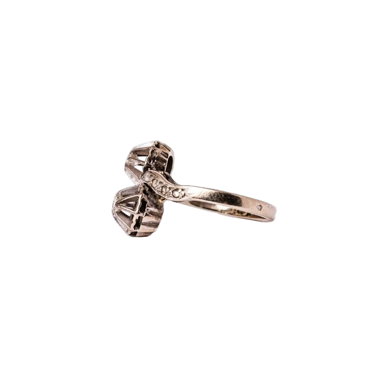 Bague toi et moi en or blanc et diamants - Castafiore