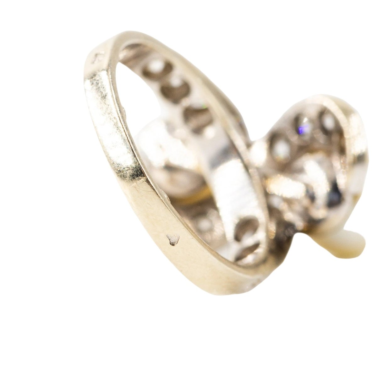 Bague Toi et Moi en or blanc, perles et diamants - Castafiore