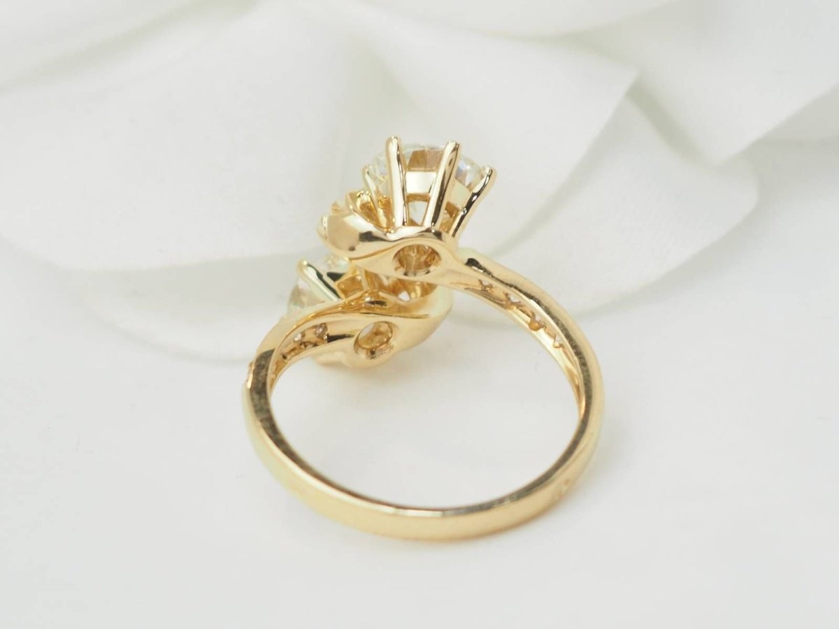 Bague Toi et Moi en or jaune et diamants - Castafiore