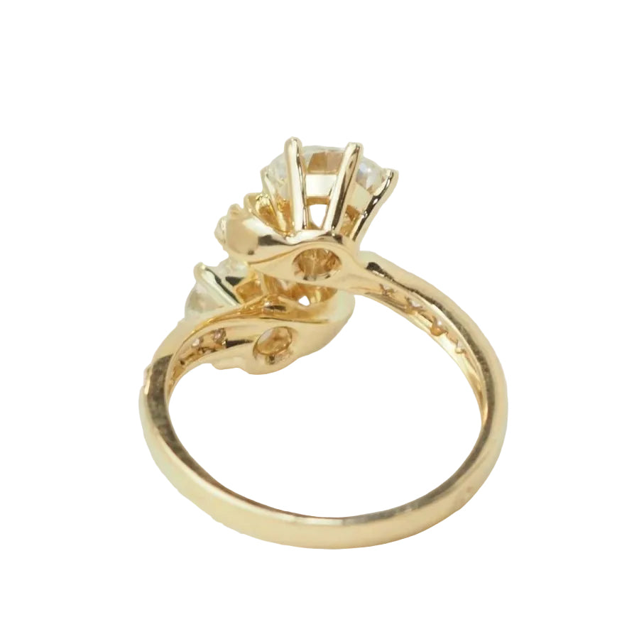 Bague Toi et Moi en or jaune et diamants - Castafiore