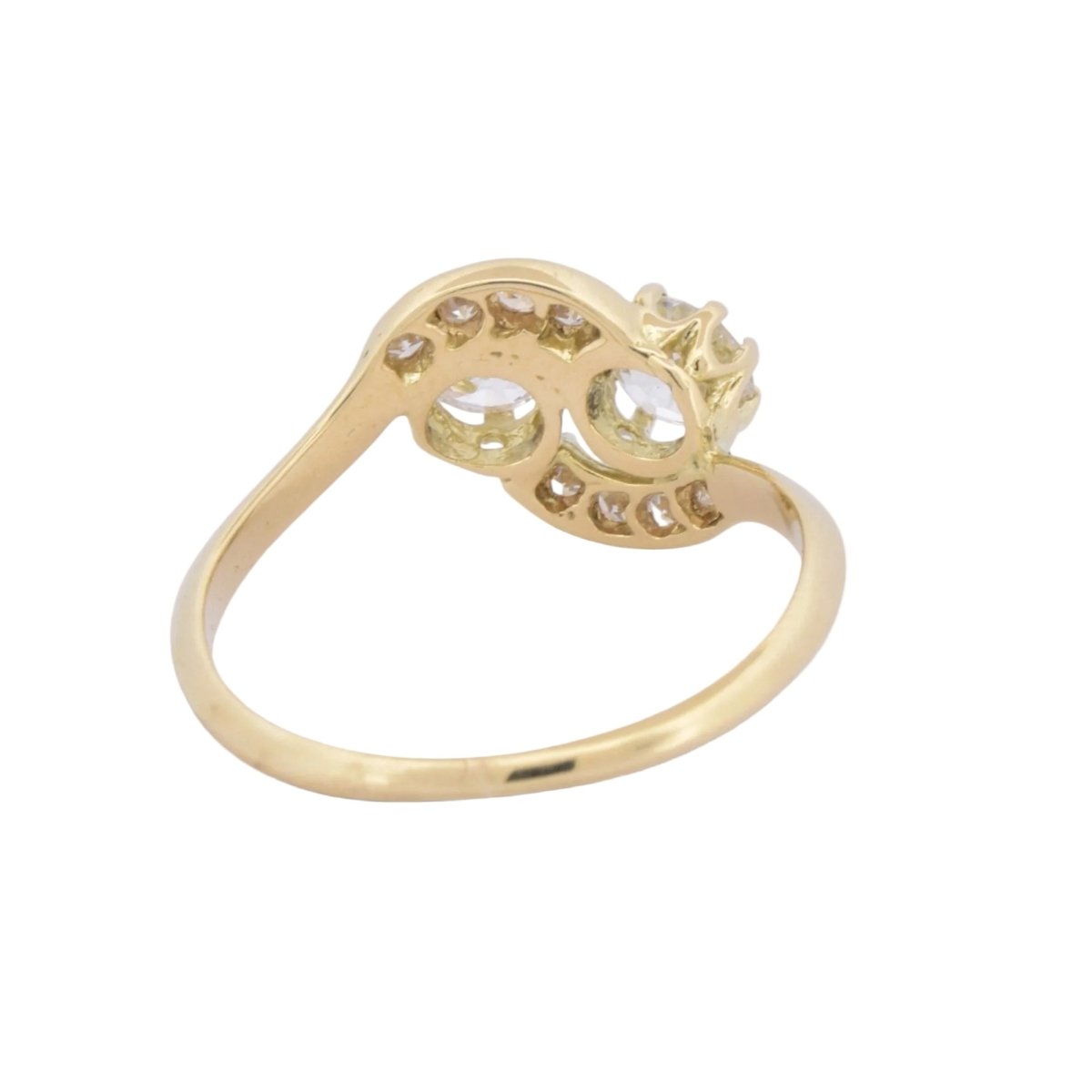 Bague Toi et Moi en or jaune et diamants - Castafiore