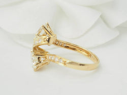 Bague Toi et Moi en or jaune et diamants - Castafiore