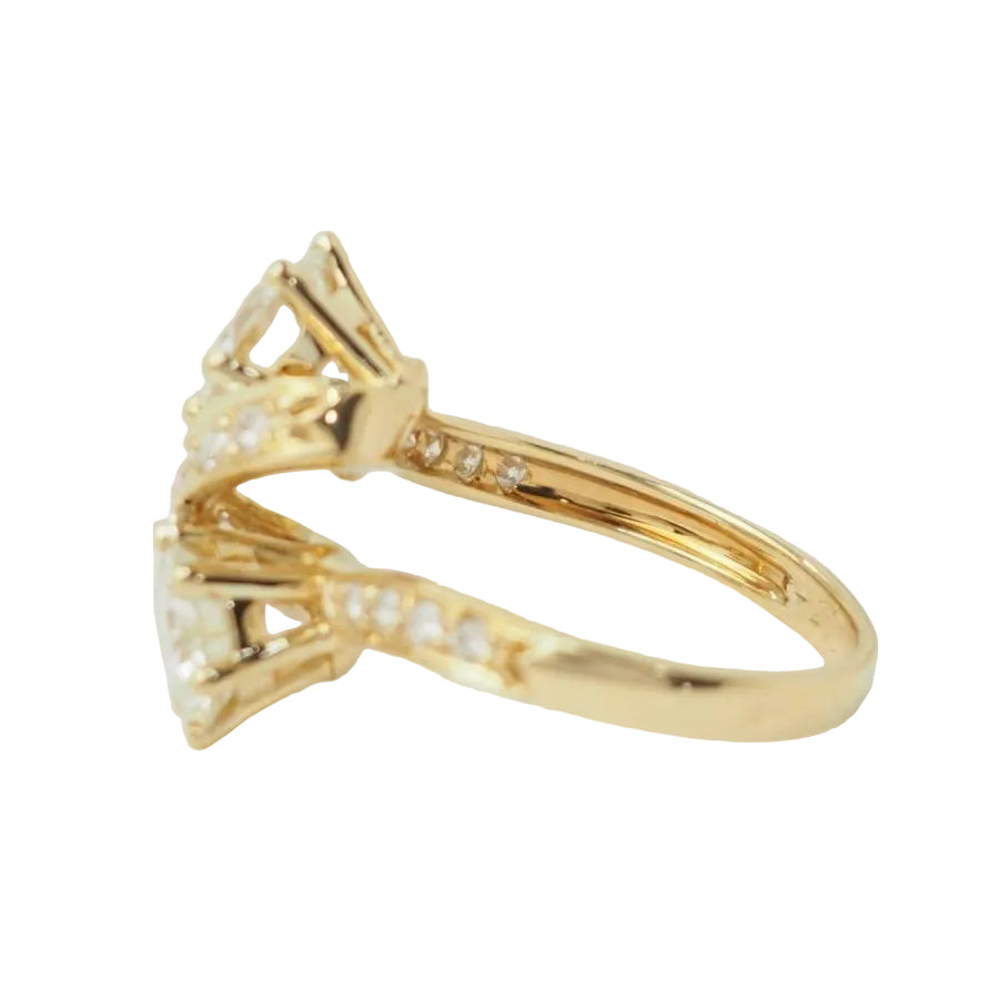 Bague Toi et Moi en or jaune et diamants - Castafiore