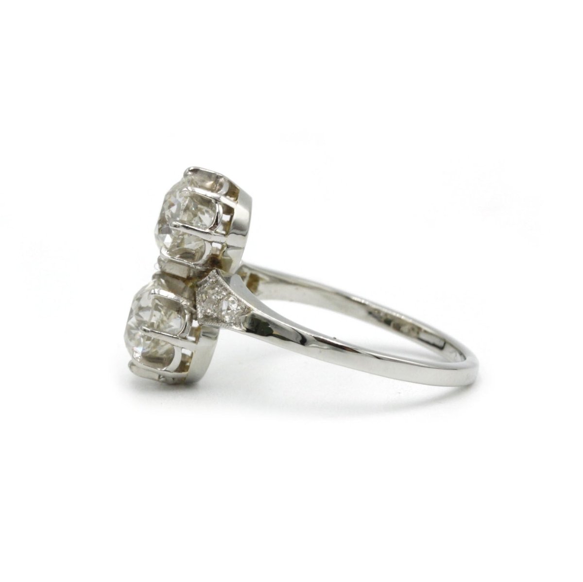 Bague Toi et Moi en or, platine et diamants - Castafiore